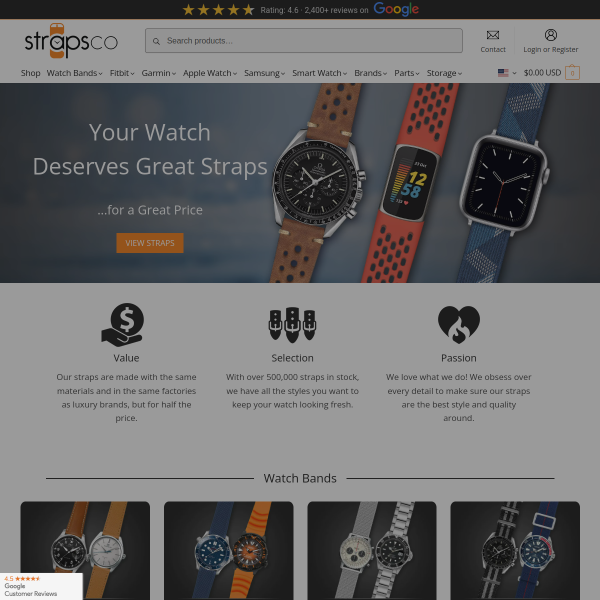 Strapsco Distribution Inc. website