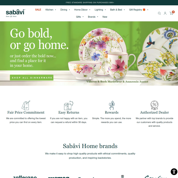 sabavihome.com website