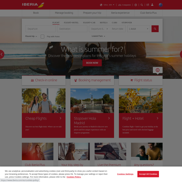 iberia.com website