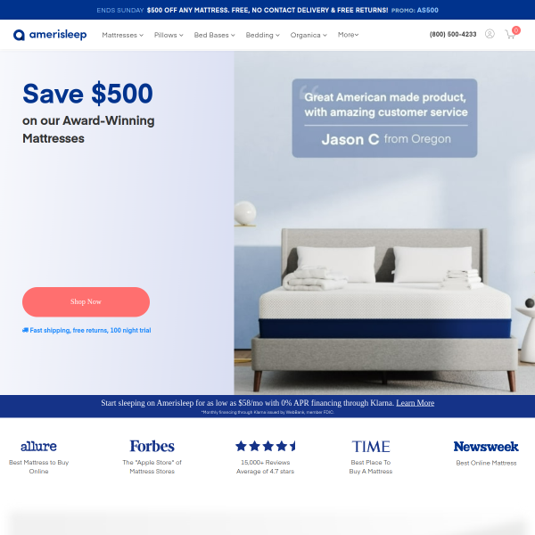 amerisleep.com website