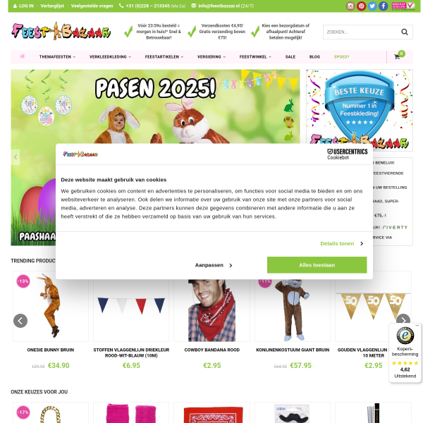 feestbazaar.nl website