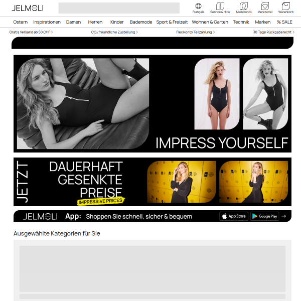 jelmoli-shop.ch website