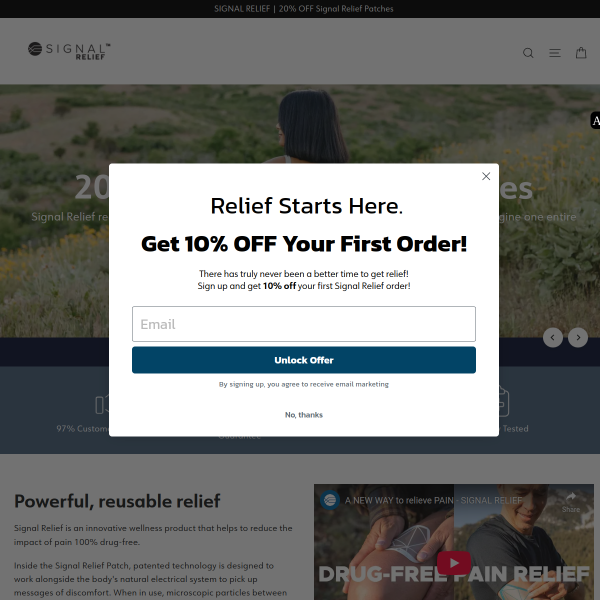 signalrelief.com website
