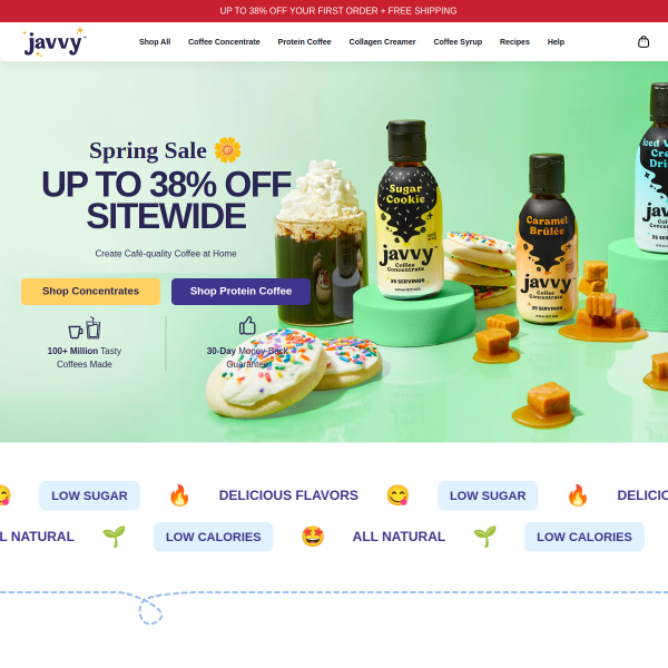 javvycoffee.com website